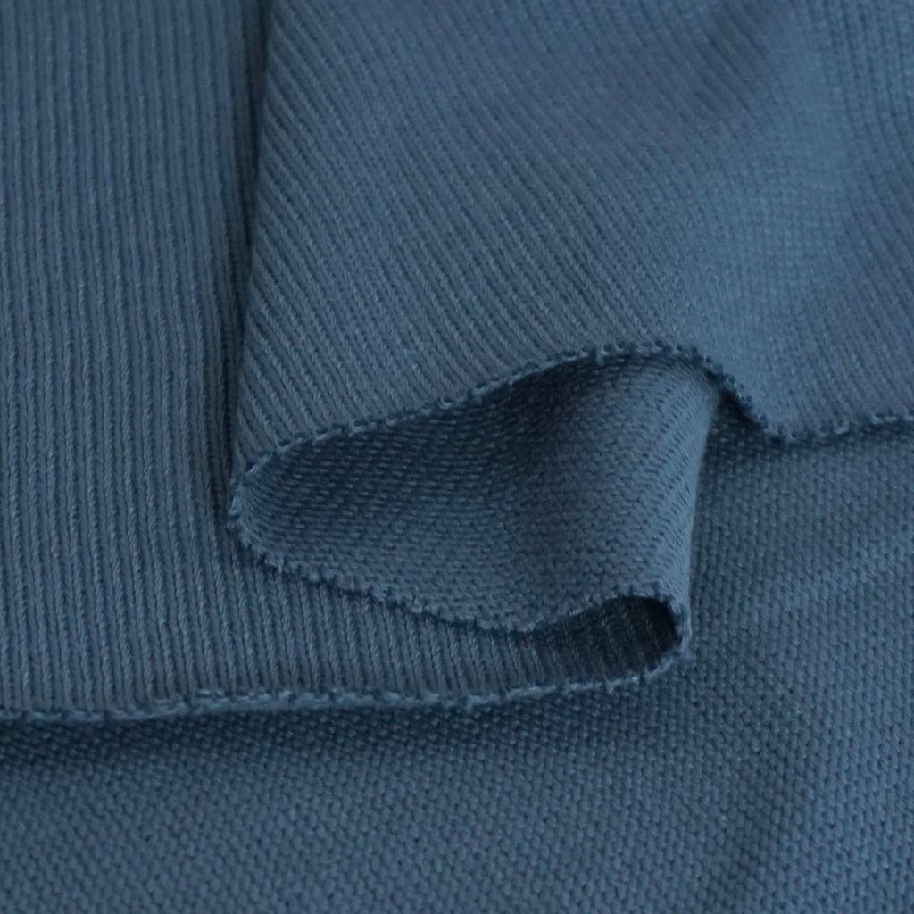 Baumwoll-Strickstoff Sommerstrick stahlblau
